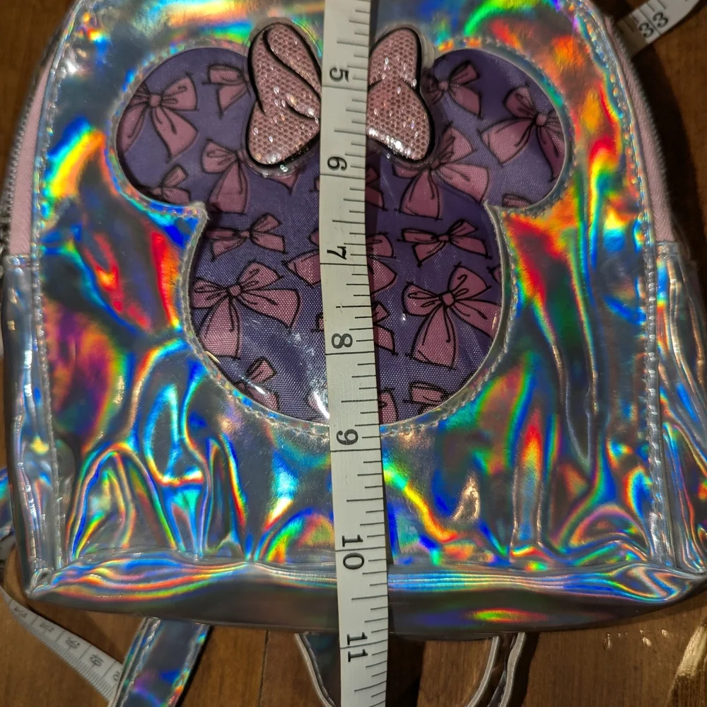 Disney Silver and‎ Purple Minnie Mouse Holographic Bag